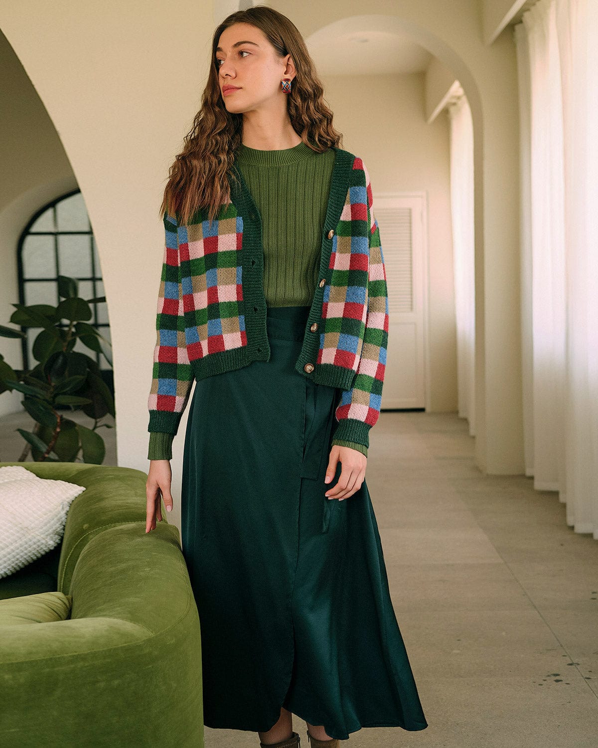 Priya | Round Neck Ribbed Knit Sweater