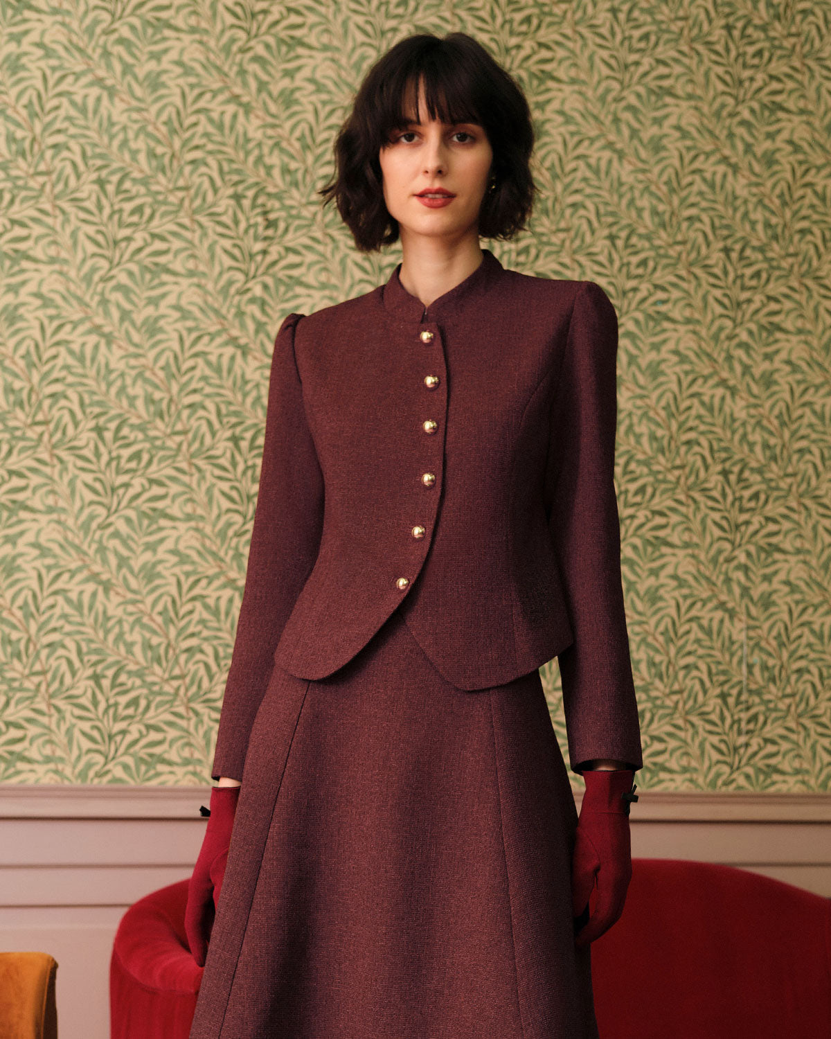 Harlow | Retro Single-Breasted Tweed Jacket