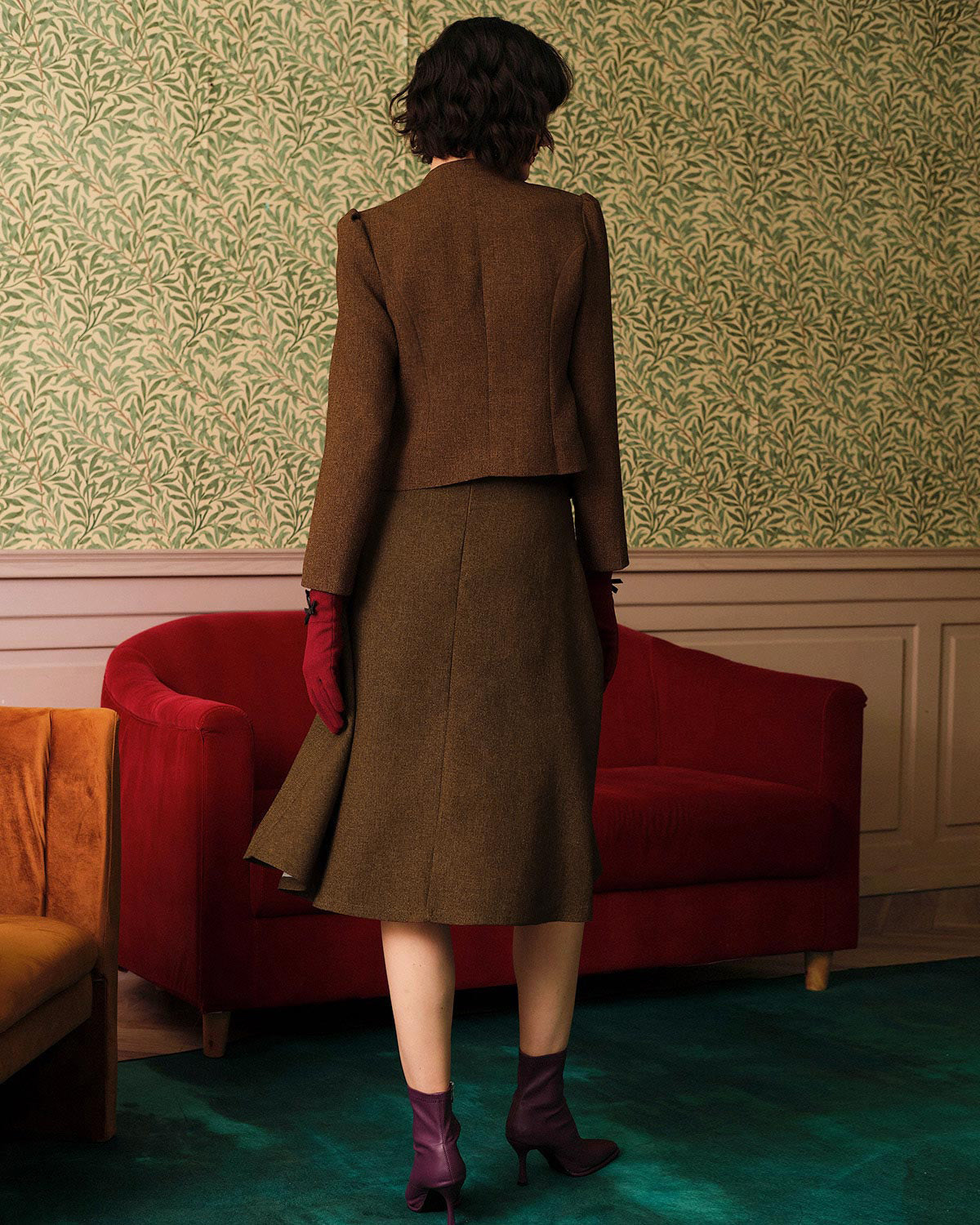 Ottoline | Retro Single-Breasted Tweed Jacket