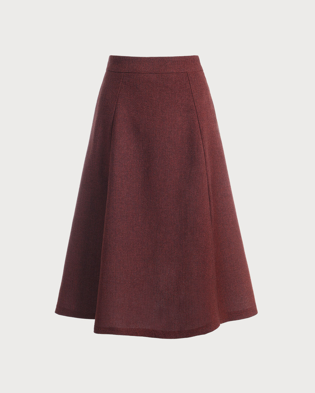 Dahlia | High Waist Tweed-Look Midi Skirt