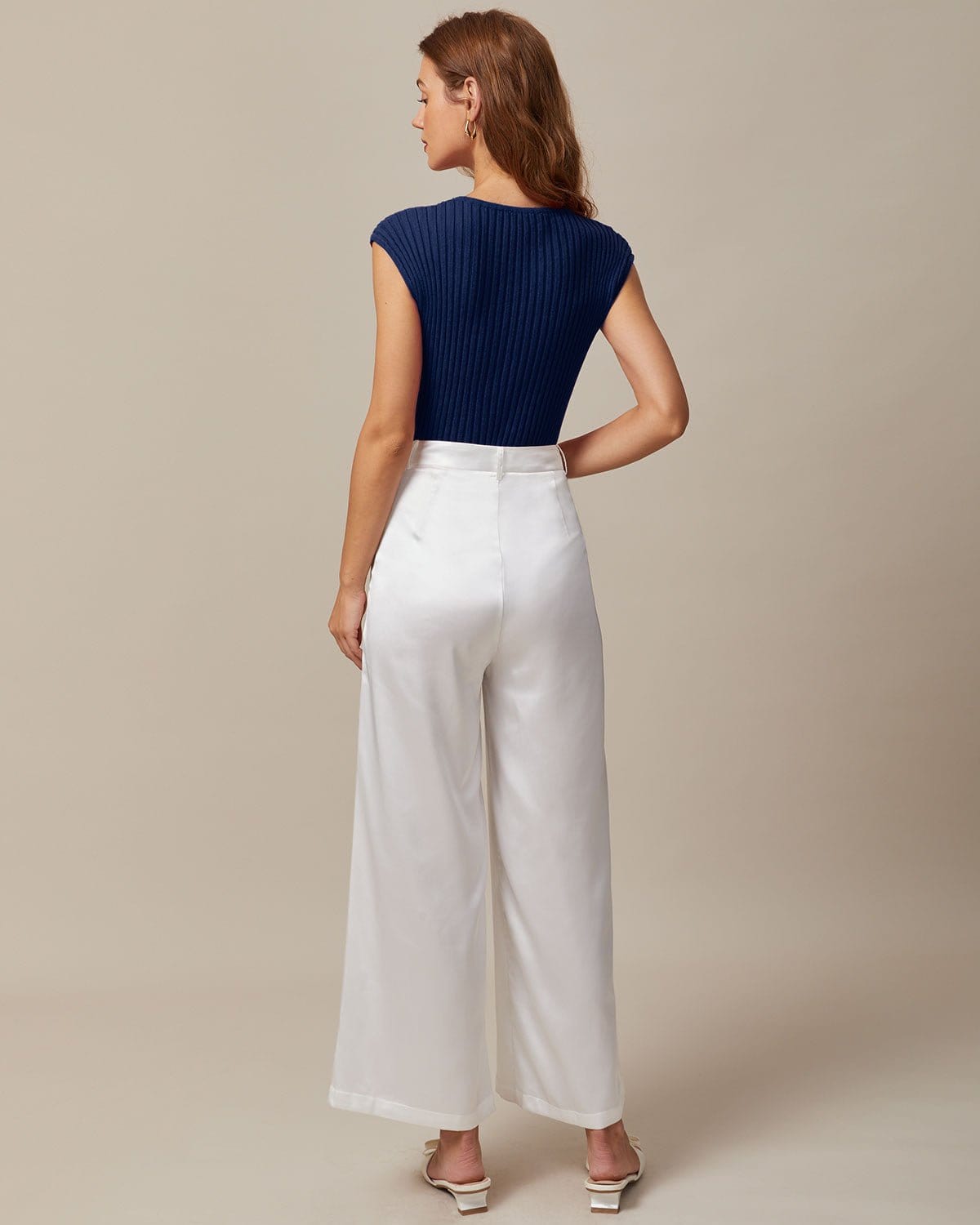 Willa | Boat Neck Ribbed Cap Sleeve Knit Top