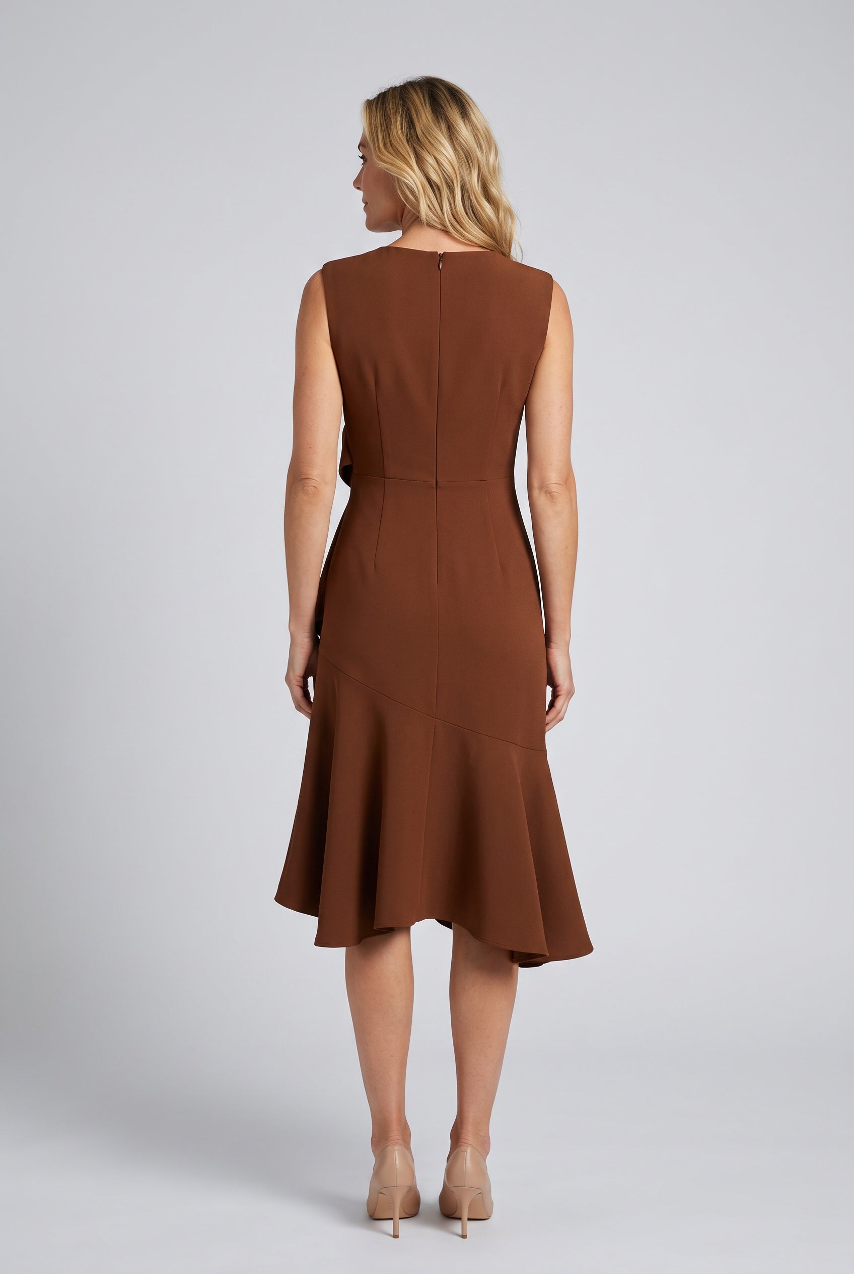 Tatum | Ruffle Hem Wrap Midi Dress