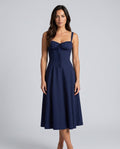 Thea | Fitted Defined-Waist Midi Dress
