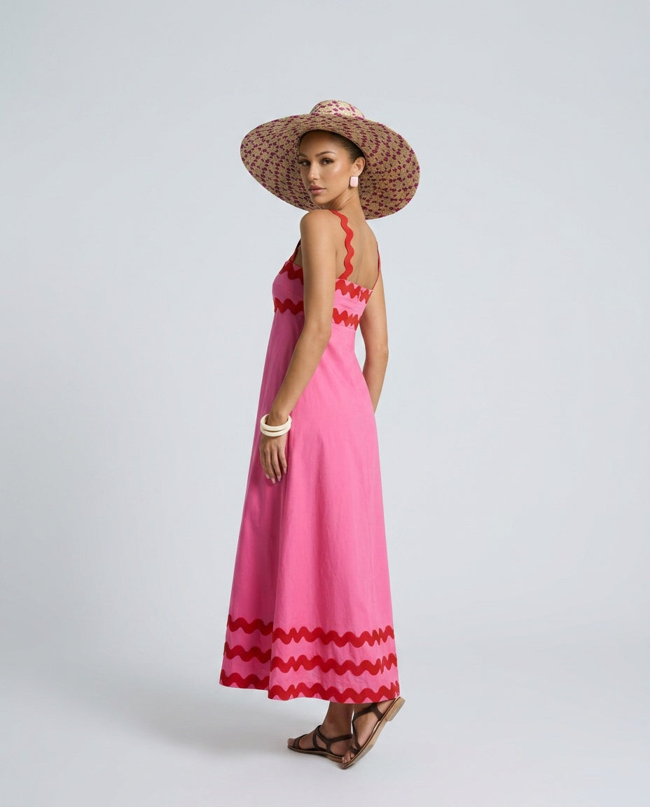 Lila | Sleeveless Wavy Hem Maxi Dress