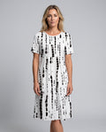 Leona | Floral Short Sleeve Midi Dress