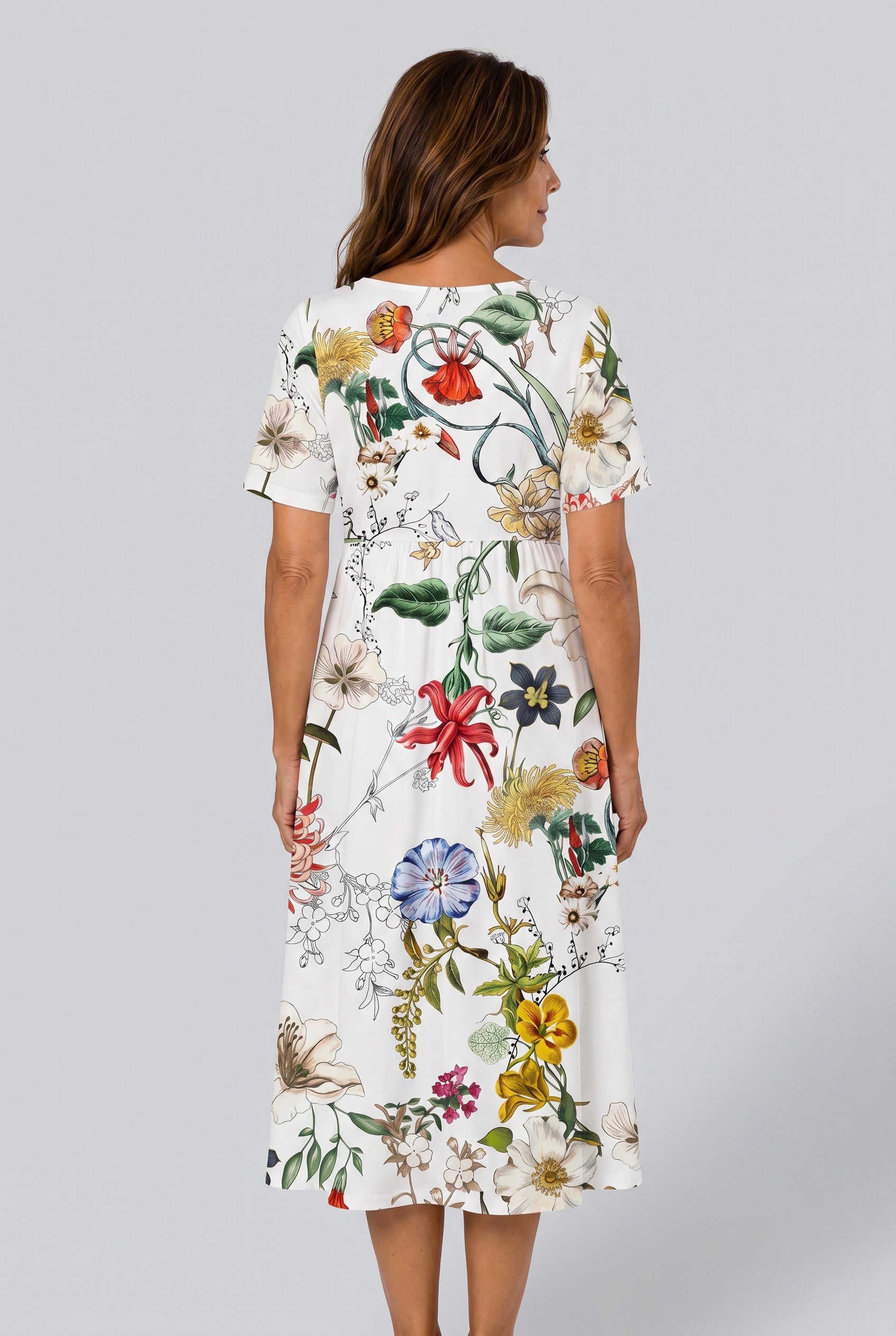 Fiona | Floral Print Relaxed Midi Dress