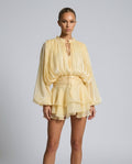 Florine | Balloon Sleeve Flowing Mini Dress