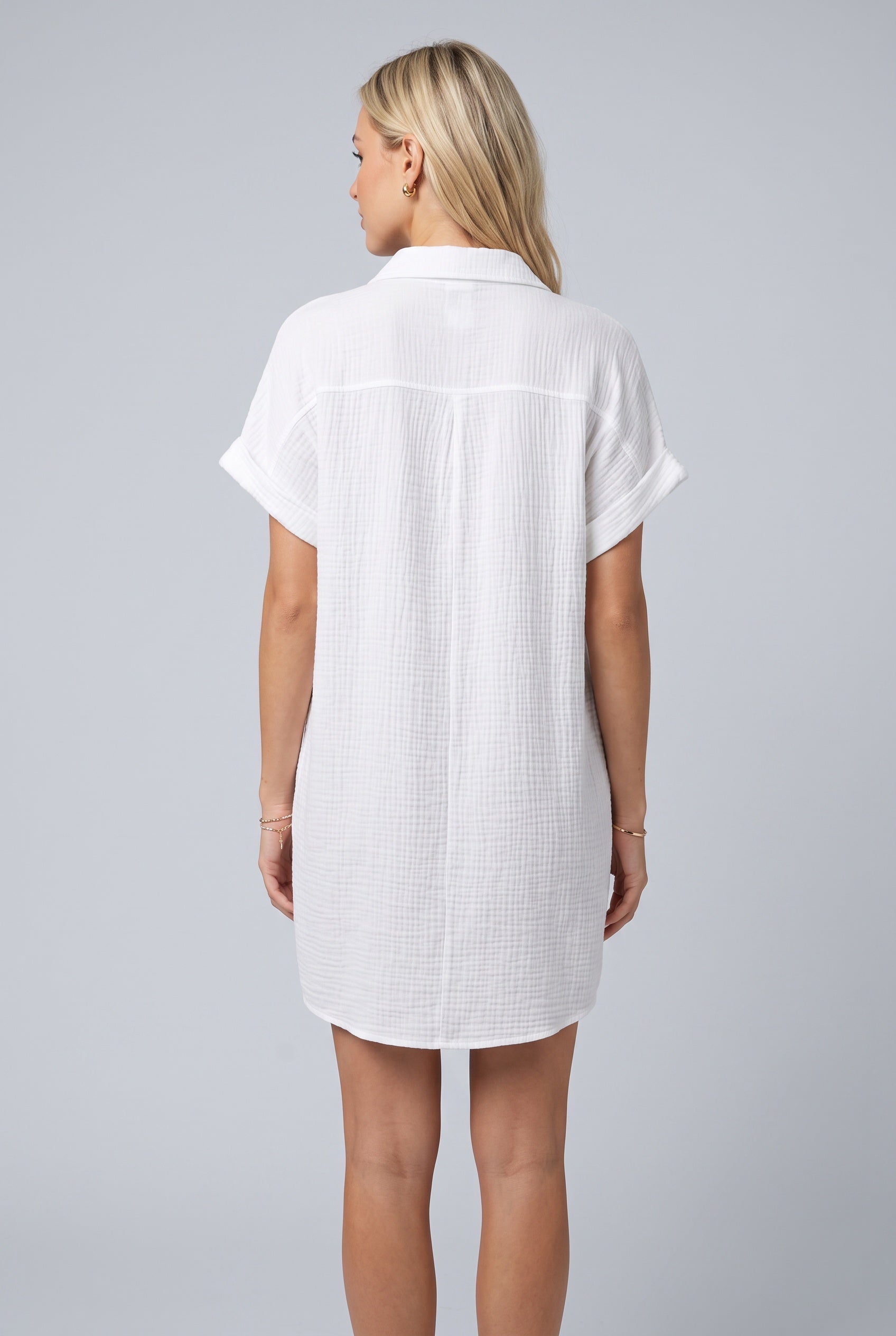 Beatrix | Collared Button Front Mini Dress