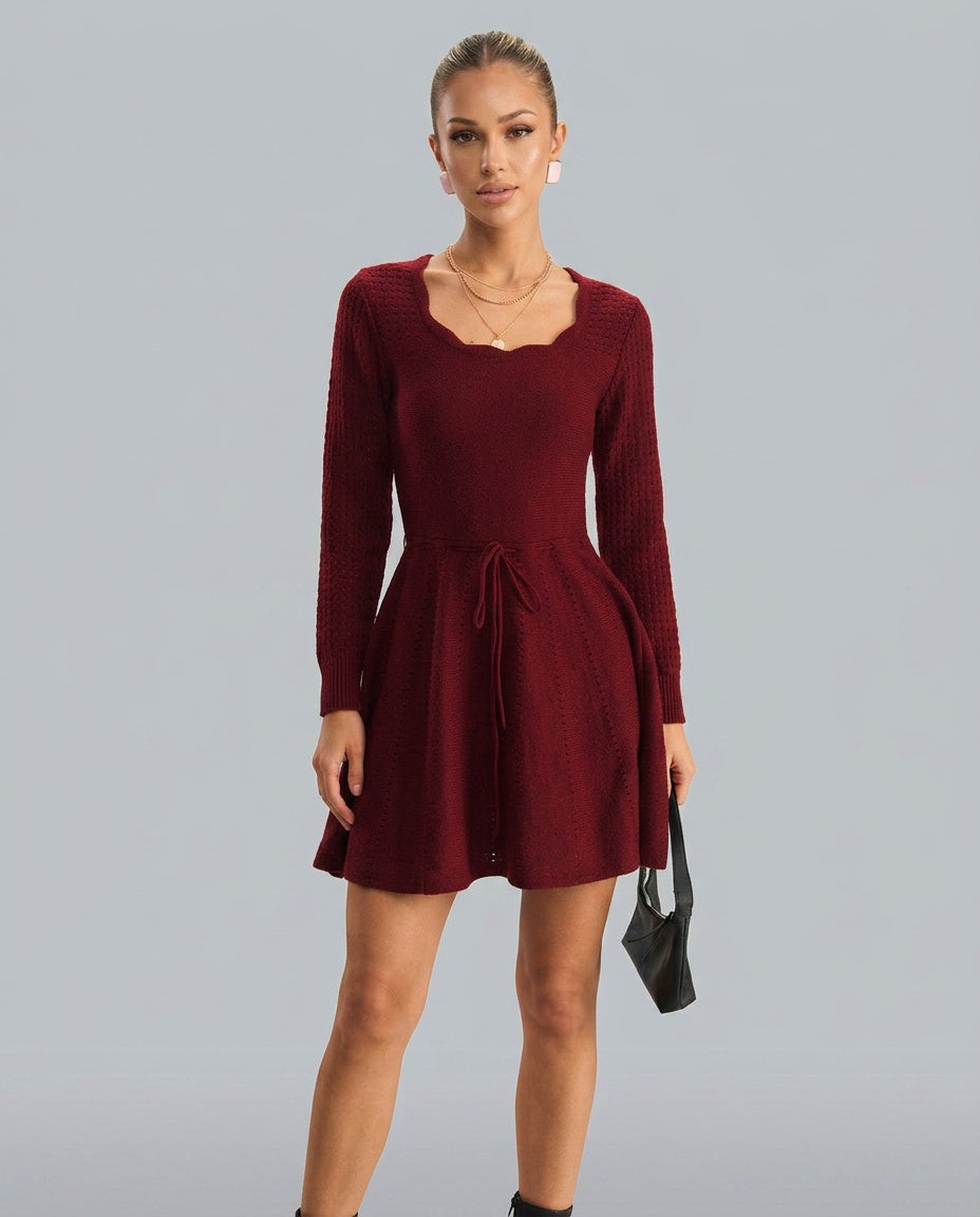 Xenia | A-Line Knit Midi Dress