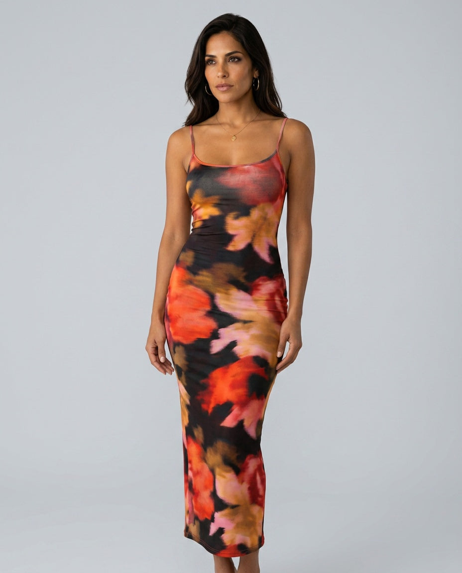 Liana | Spaghetti Strap Low Back Maxi Dress