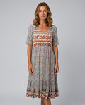 Noor | Boho Print Relaxed Midi Dress