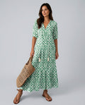 Noor | Floral Print V-Neck Maxi Dress