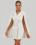 Quinn | Cape Sleeve Blazer Midi Dress