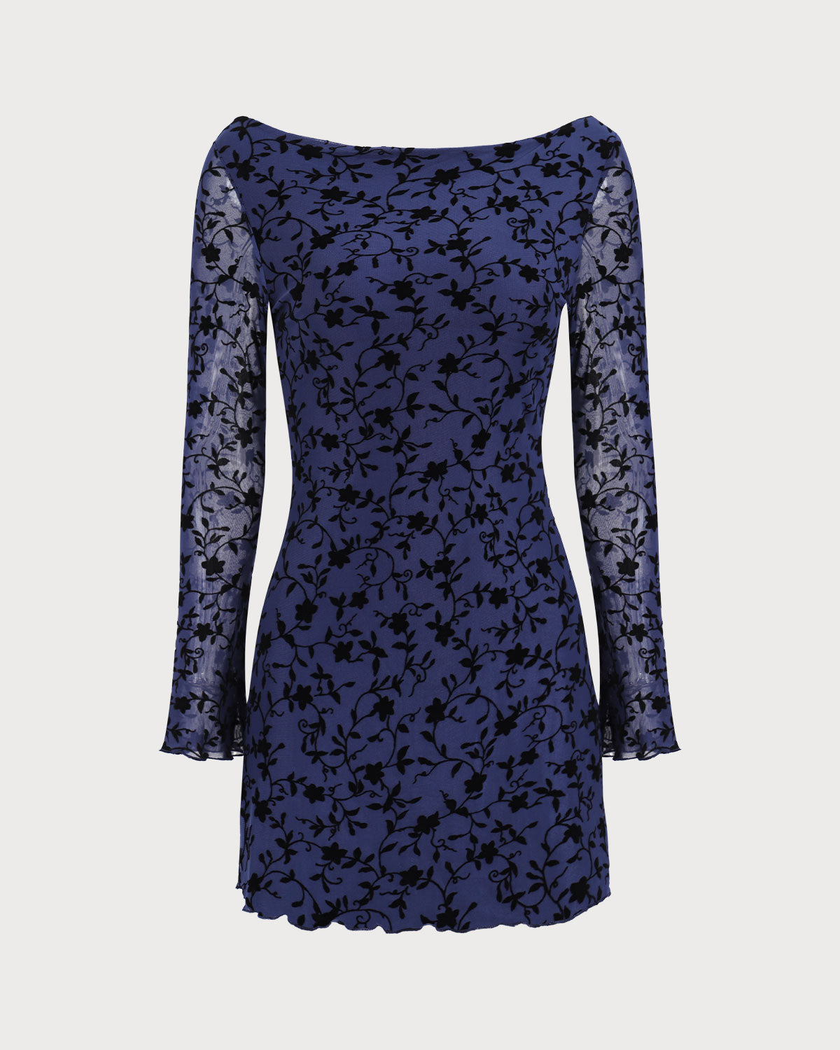 Tessa | See-Through Long Sleeve Mini Dress