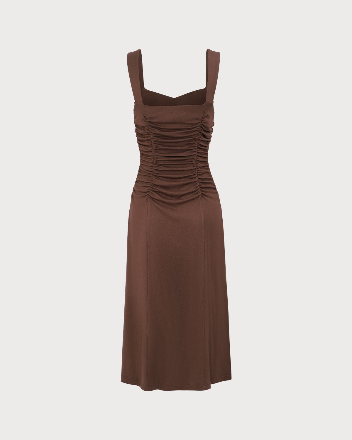 Paige | Ruched Knit Spaghetti Strap Midi Dress