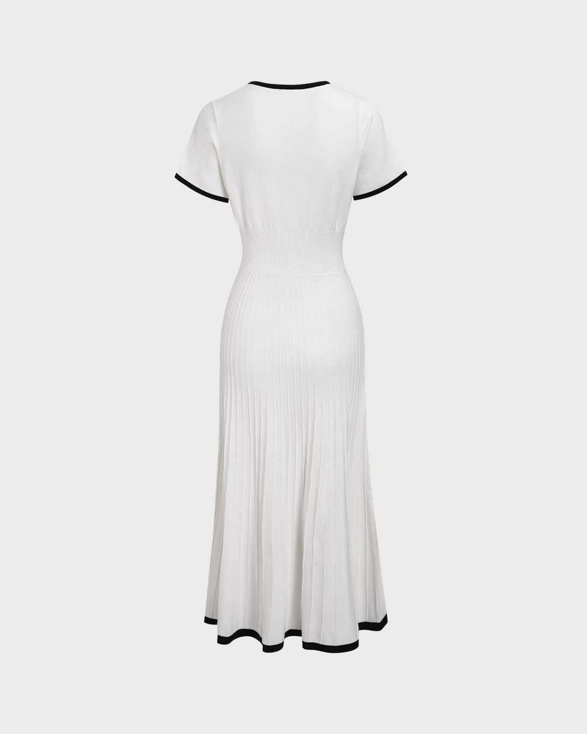 Mabel | Contrast Knit Sweater Midi Dress