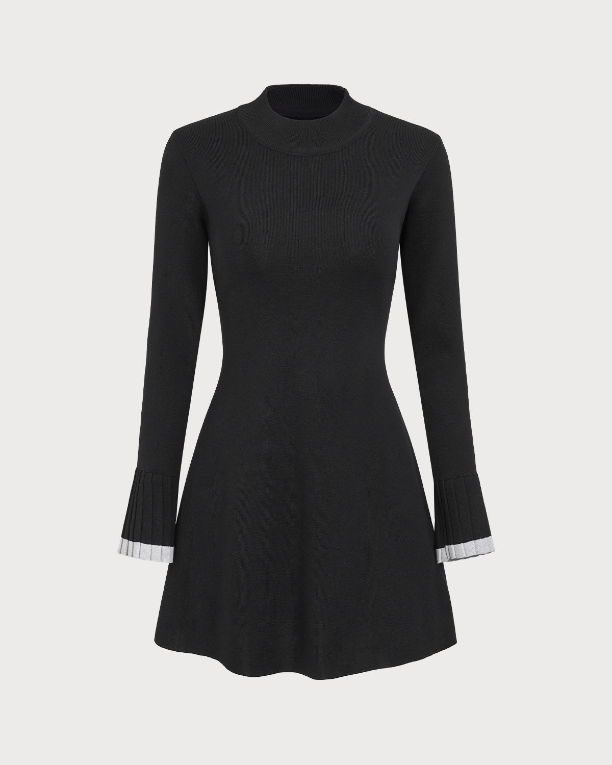 Imogen | Contrast Long Sleeve Sweater Mini Dress
