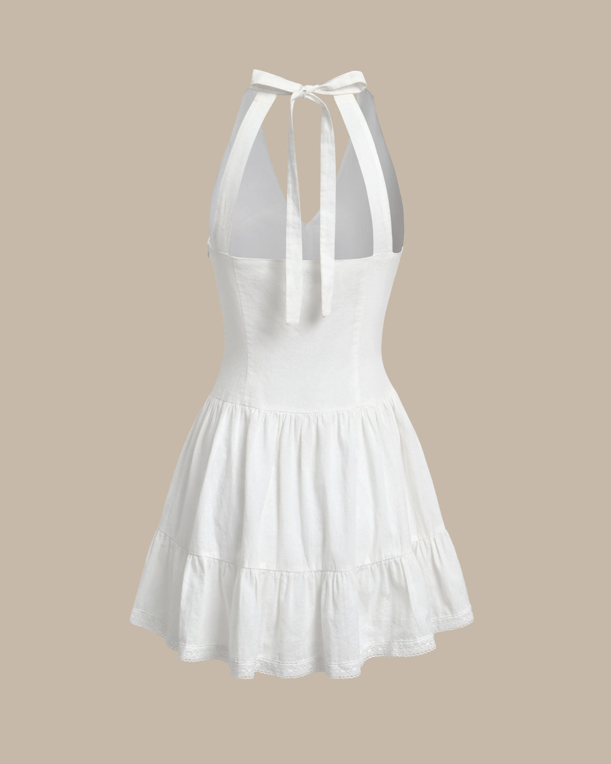 Noor | V-Neck Pleated Backless Mini Dress