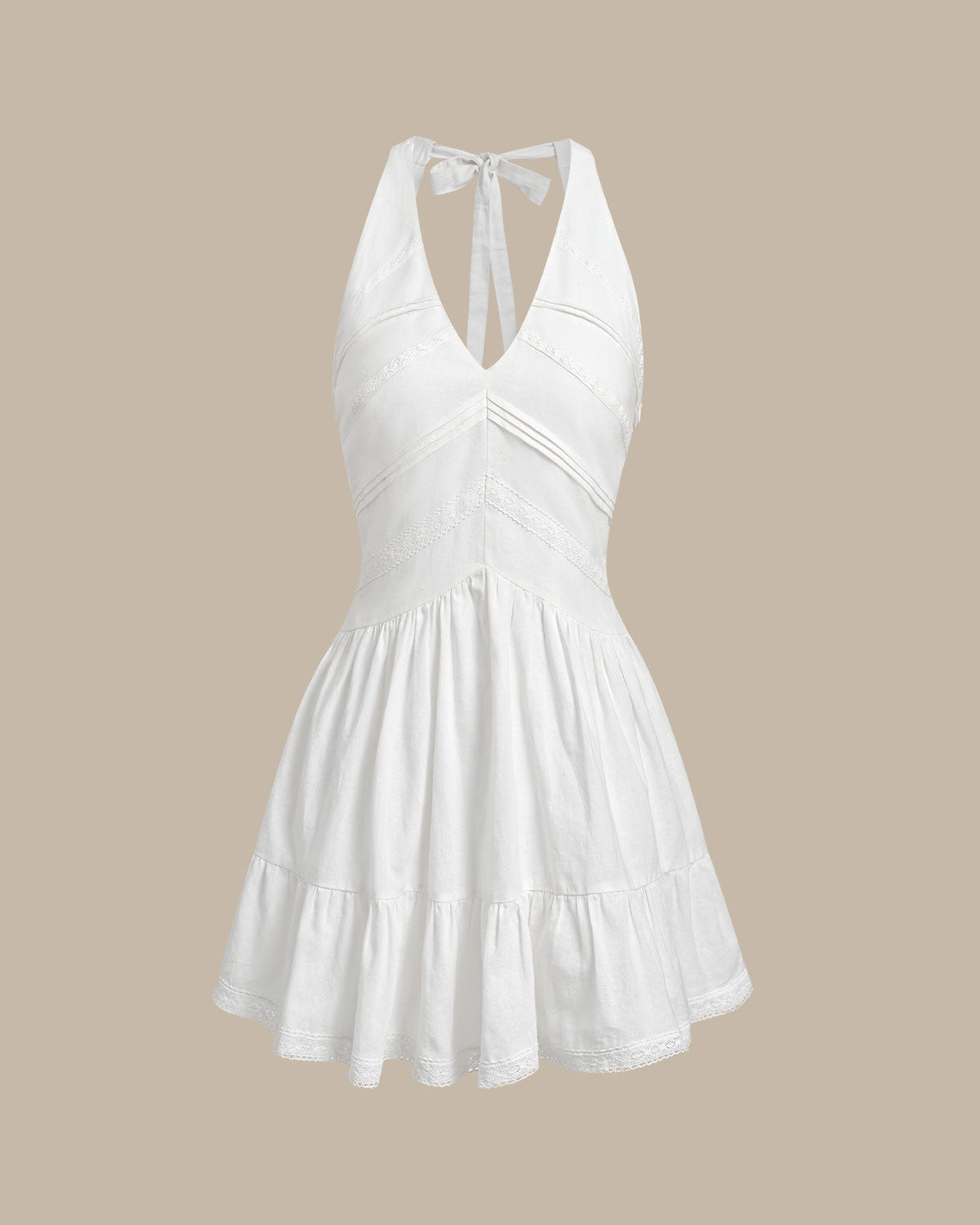 Noor | V-Neck Pleated Backless Mini Dress