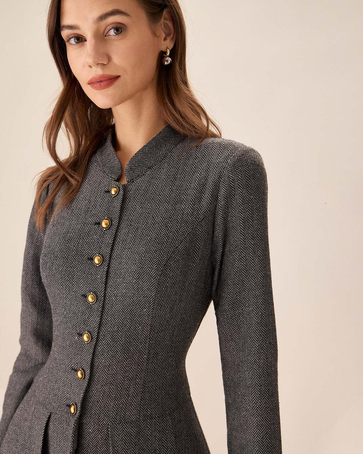 Naia | Button-Front Pleated Mini Dress
