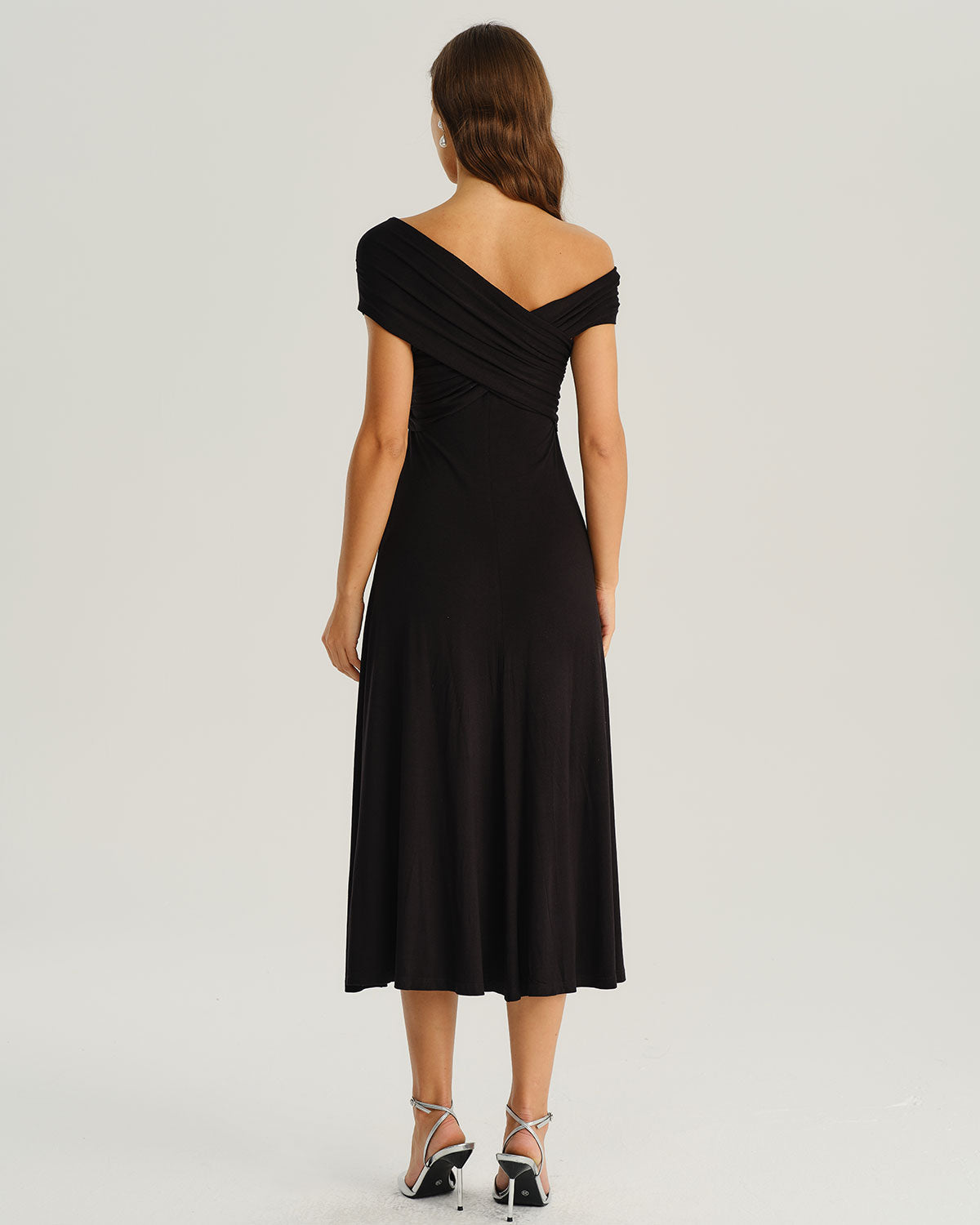 Zara | Sleeveless One-Shoulder A-Line Midi Dress