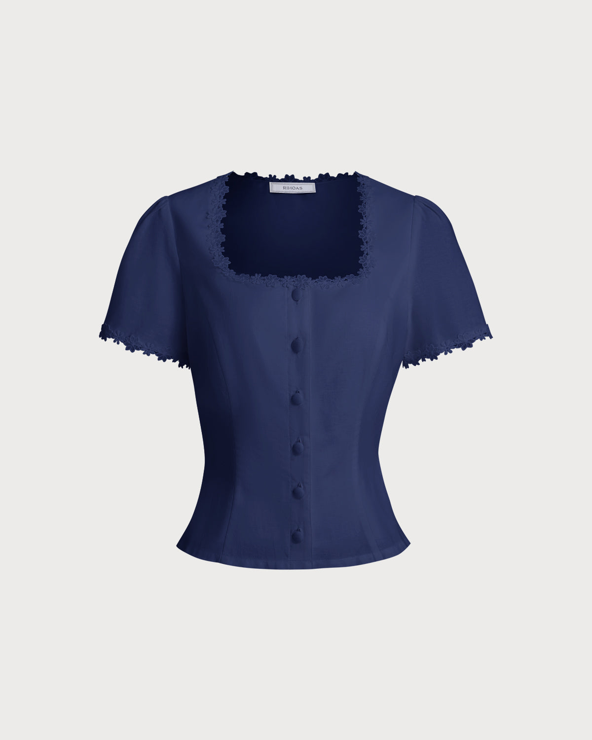 Ivy | Square Neck Button-Front Blouse