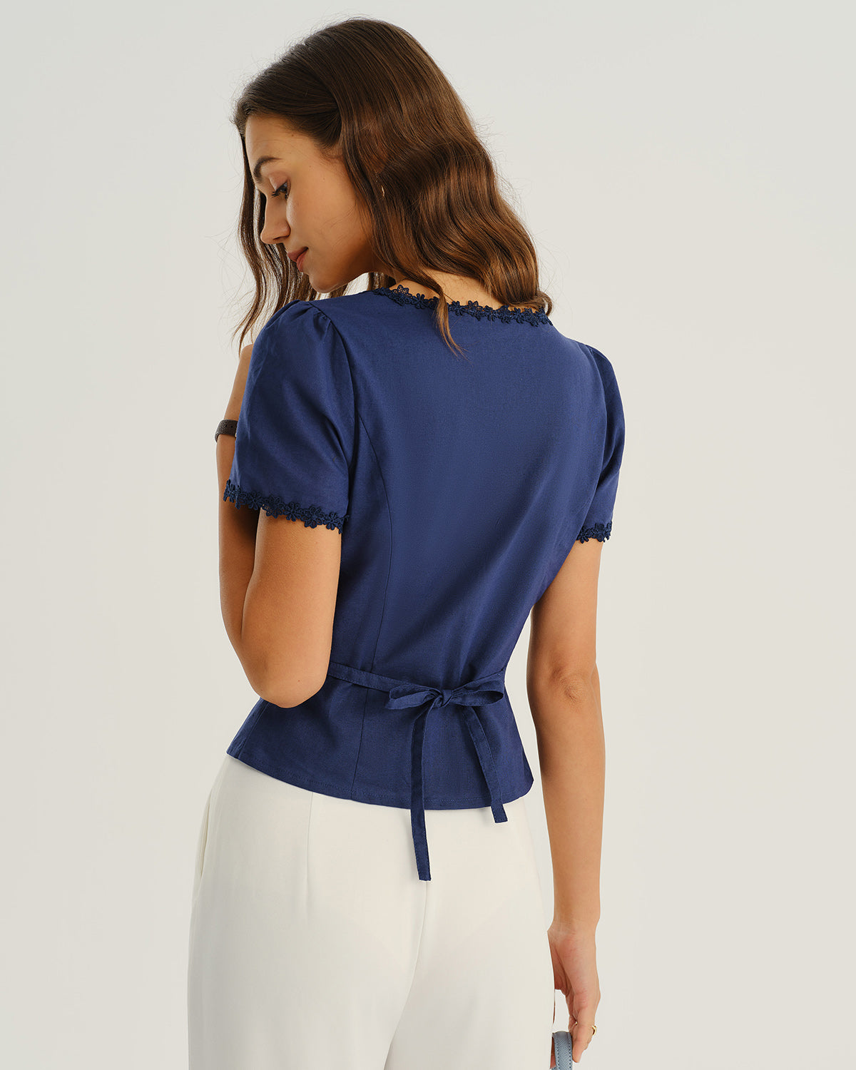 Ivy | Square Neck Button-Front Blouse