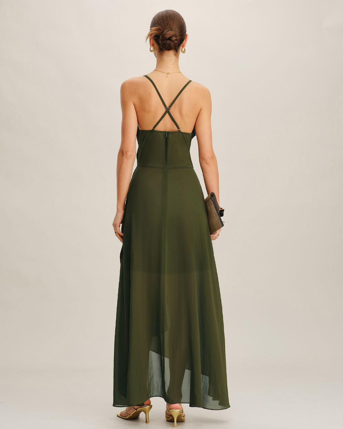 Yara | Spaghetti Strap A-Line Slip Maxi Dress