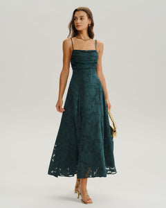 Tilda | Jacquard A-Line Slip Maxi Dress