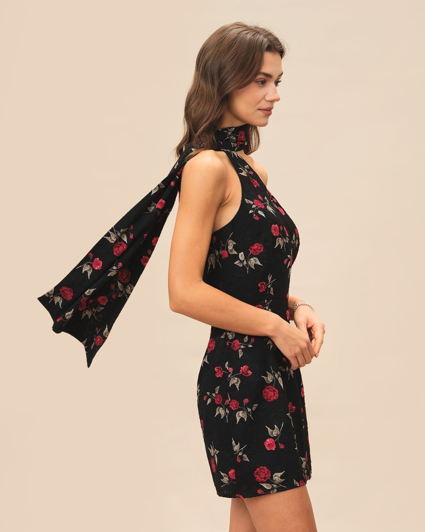 Blair | One-Shoulder Jacquard Mini Dress