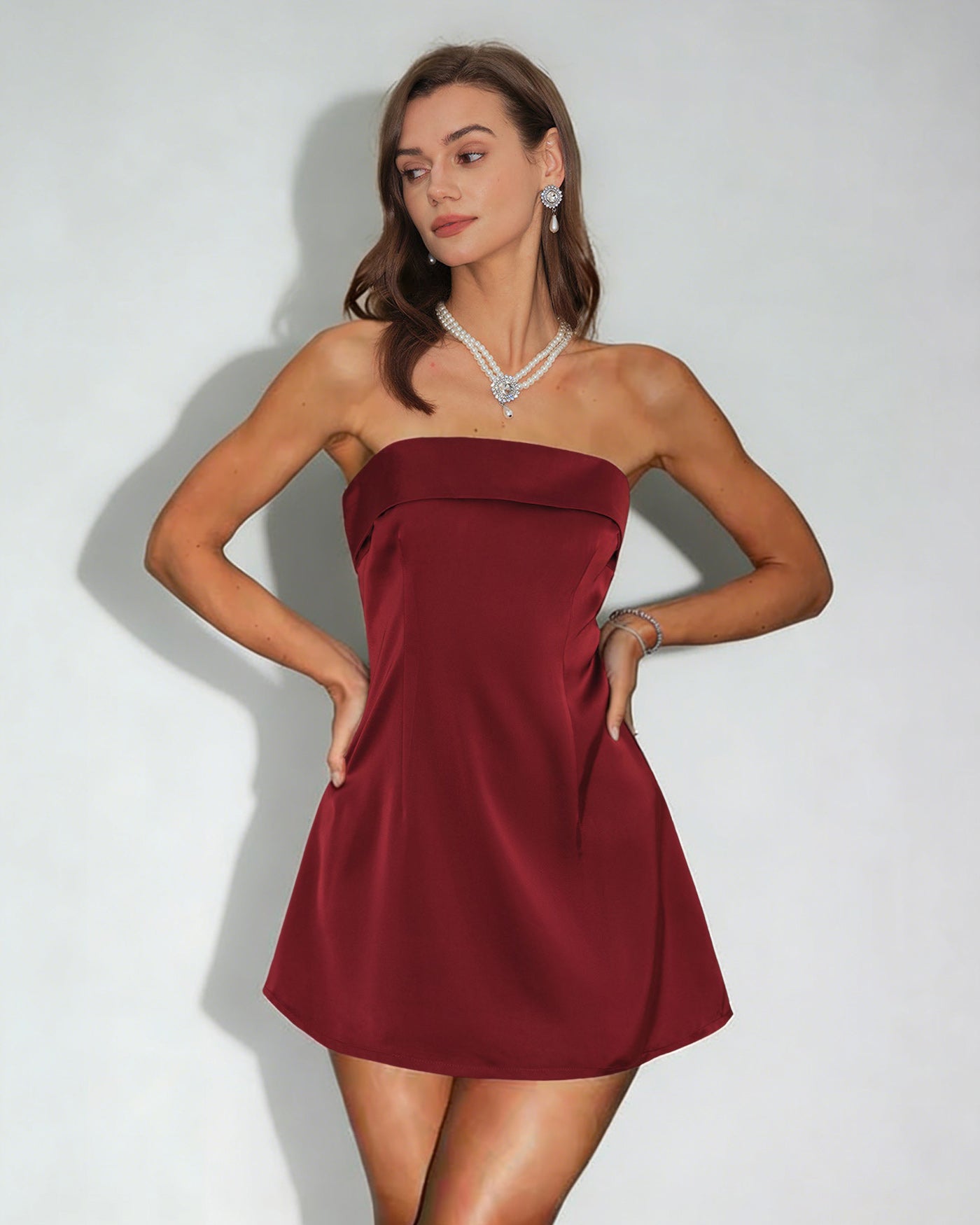 Isolde | Strapless A-Line Mini Dress