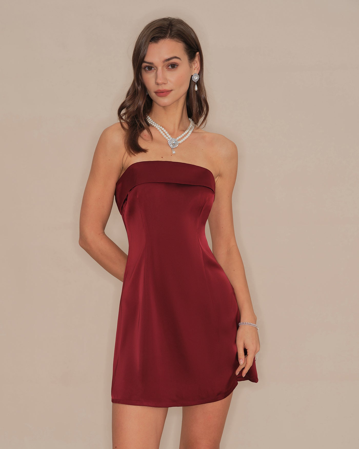 Isolde | Strapless A-Line Mini Dress