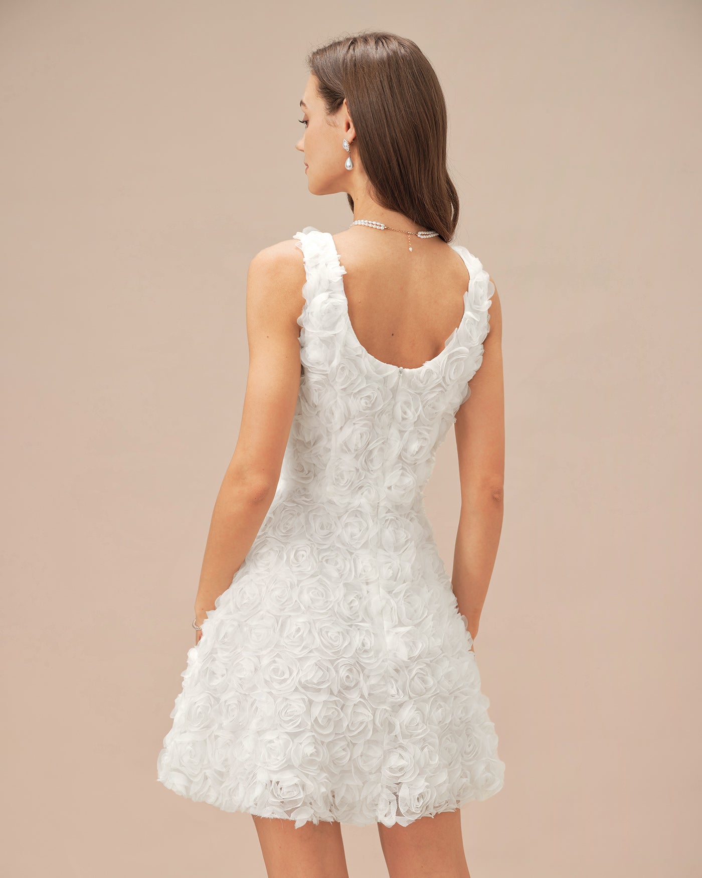 Helena | Floral Square Neck A-Line Mini Dress
