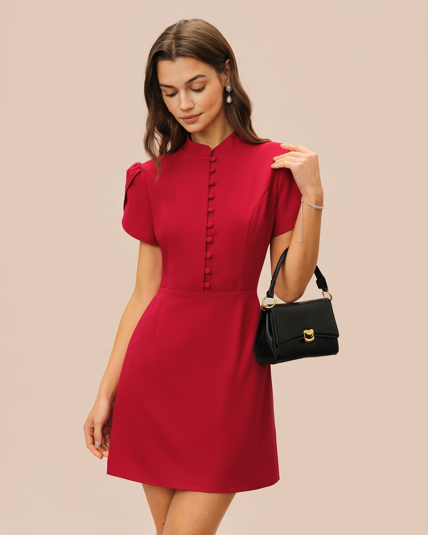 Raia | Petal Sleeve Cocktail Mini Dress