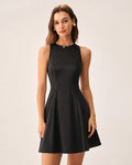 Marlowe | Backless Bow Satin Mini Dress