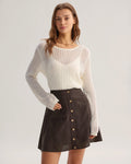 Willa | High Waisted Pocket Midi Skirt