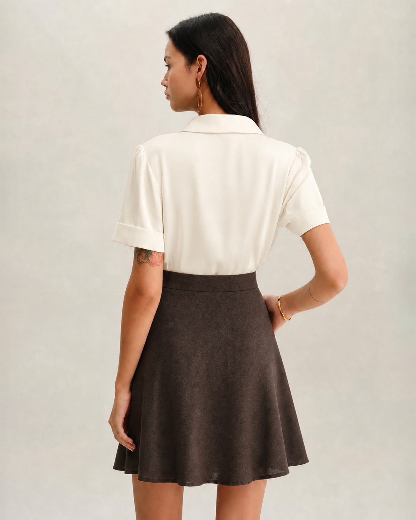 Willa | High Waisted Pocket Midi Skirt