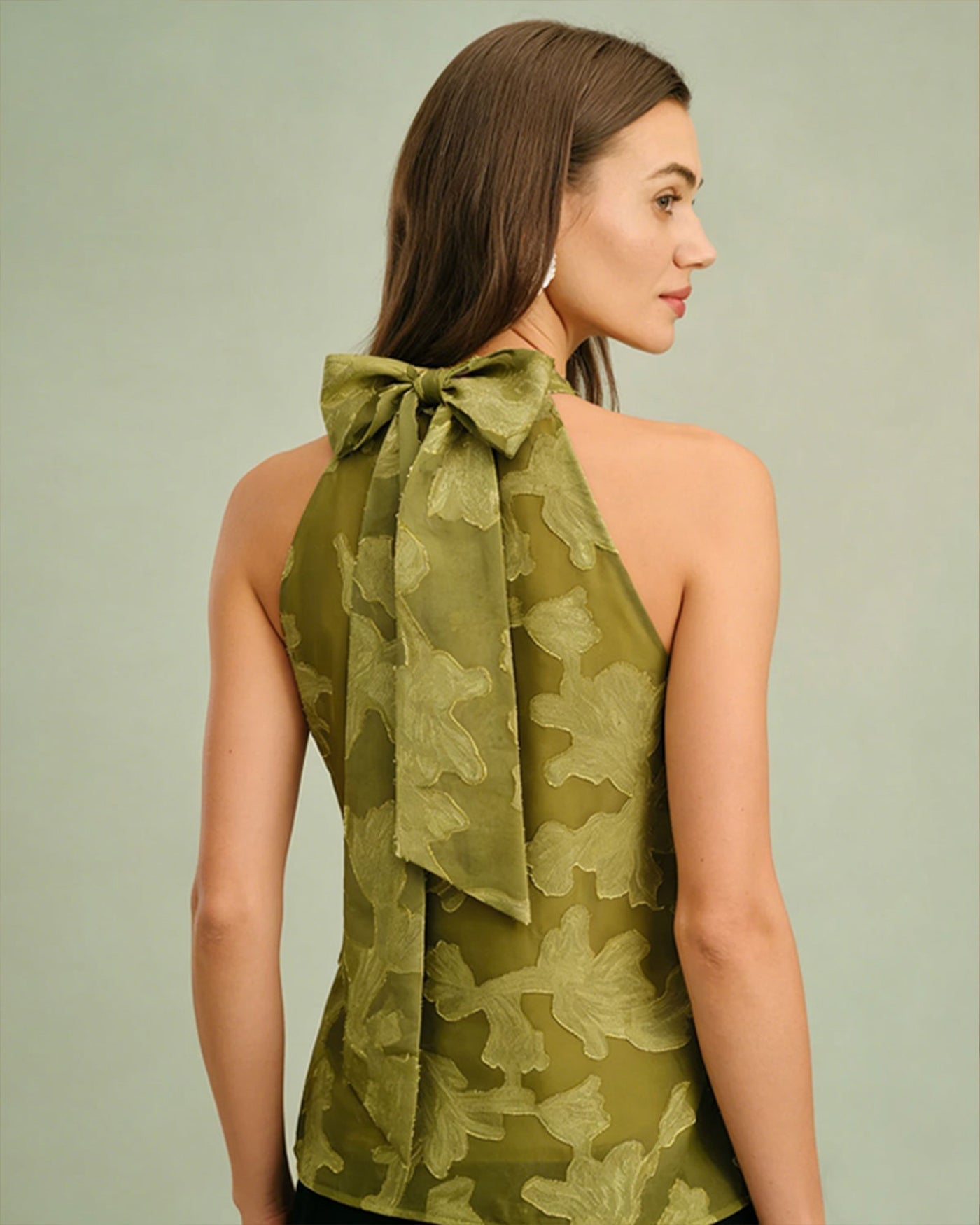 Seraphina | Floral Print Turtle Neck Tank Top