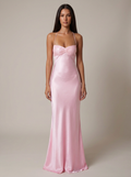 Delaney | Satin Halter Maxi Dress