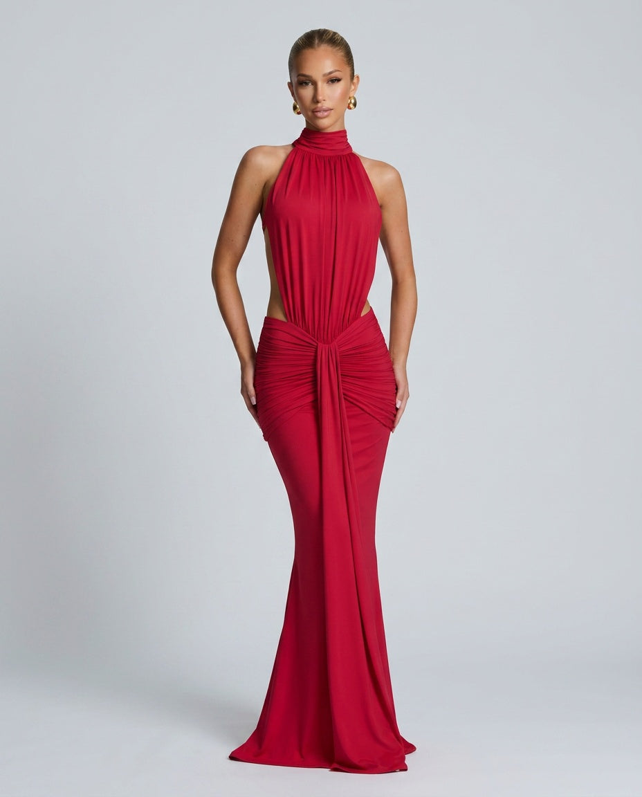 Paige | Gathered Backless Maxi Dress