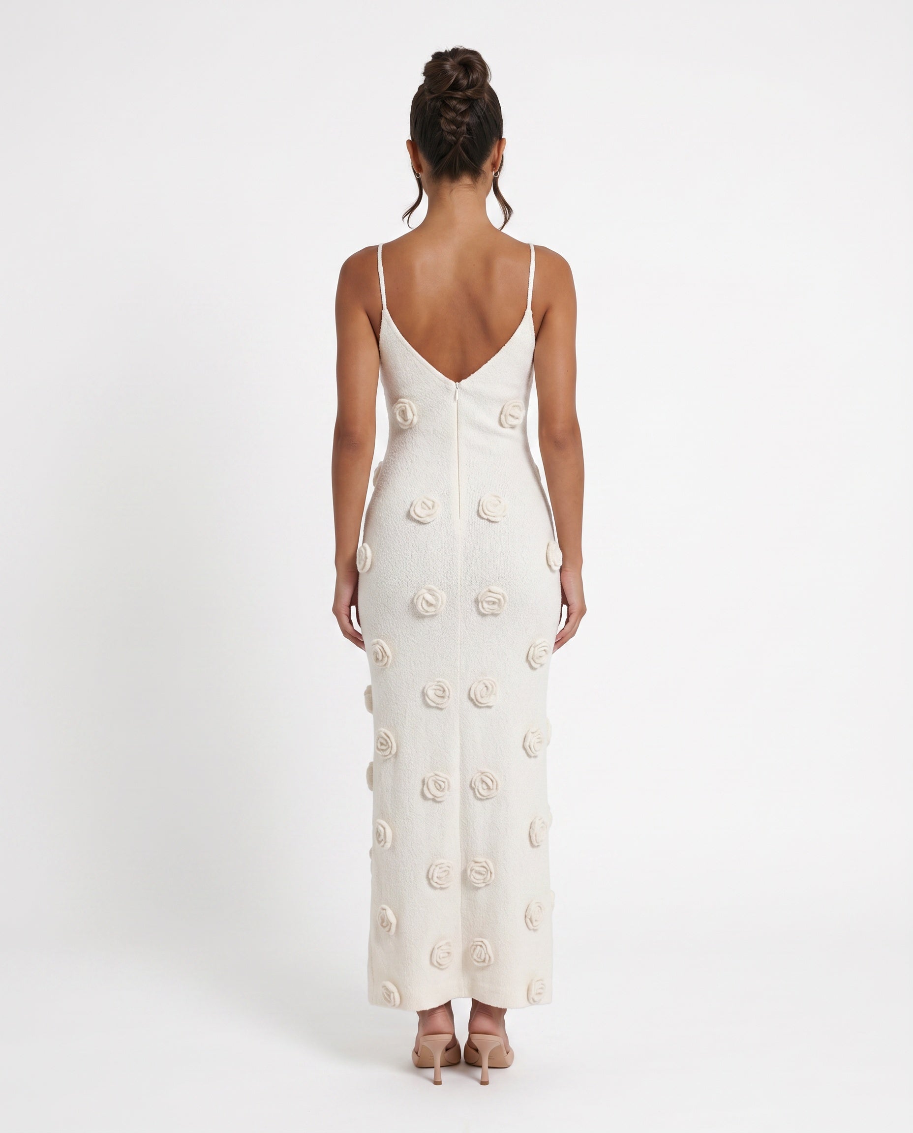 Justine | Spaghetti Strap Open Back Maxi Dress