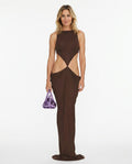 Sarenne | Sleeveless Backless Stretch Jersey Maxi Dress