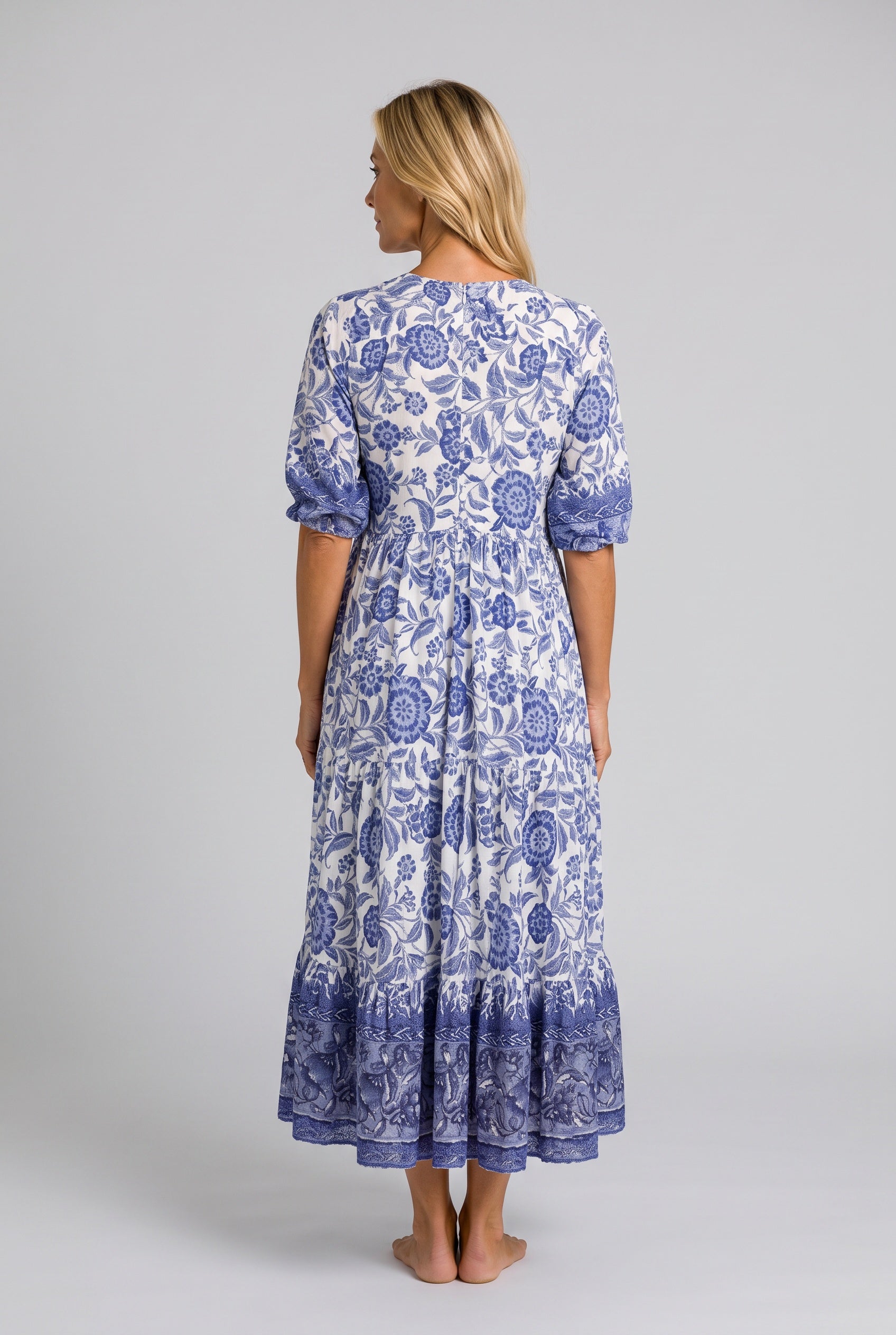 Sadie | Floral V-Neck Summer Maxi Dress