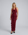 Selene | Ribbed Halter Maxi Dress
