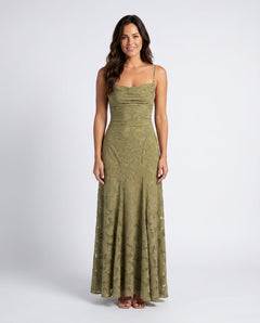 Liv | Mermaid Spaghetti Strap Wedding Guest Maxi Dress