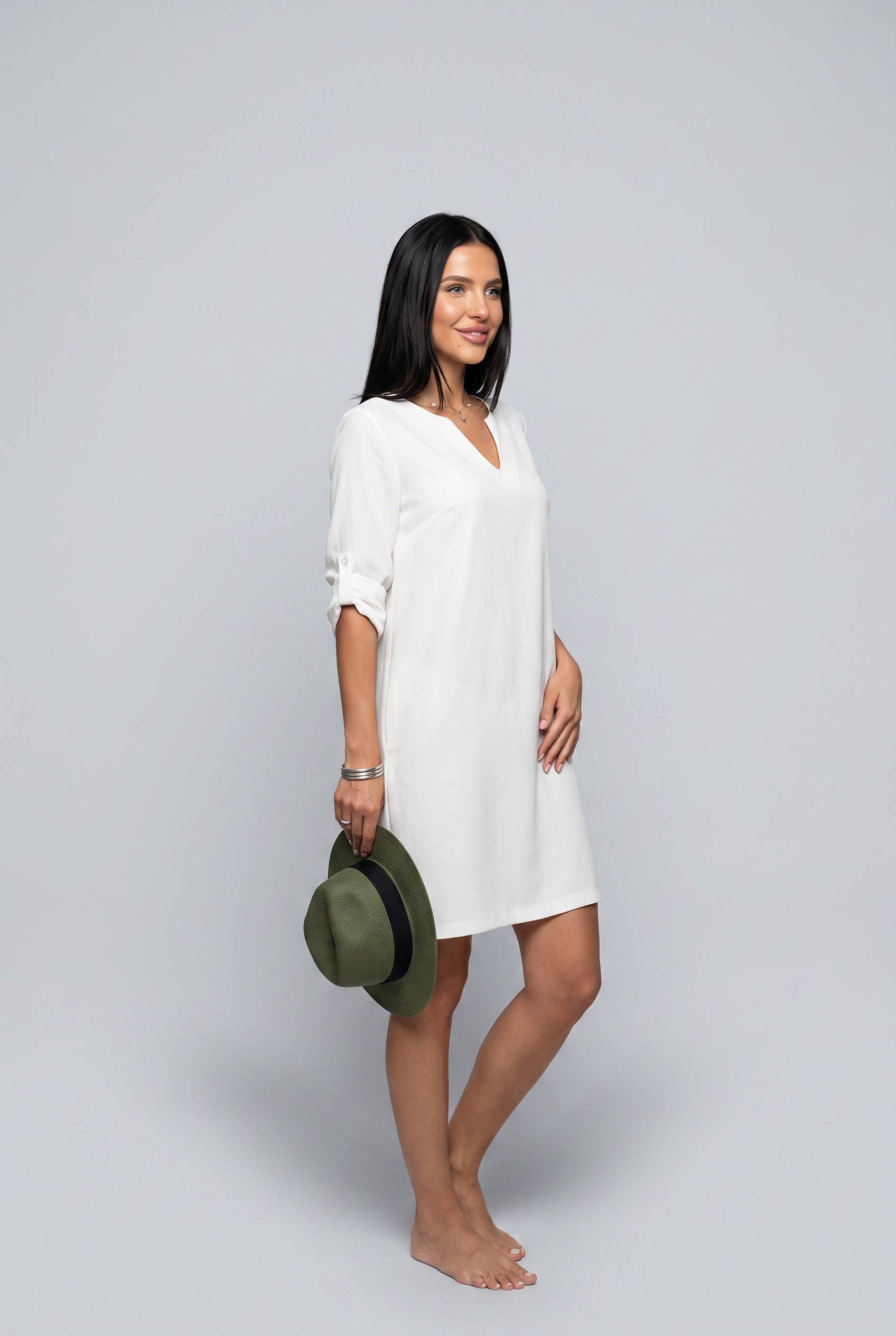 Lotte | 3/4 Sleeve Minimal Mini Dress