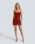 Roksana | Spaghetti Strap Open Back Mini Dress