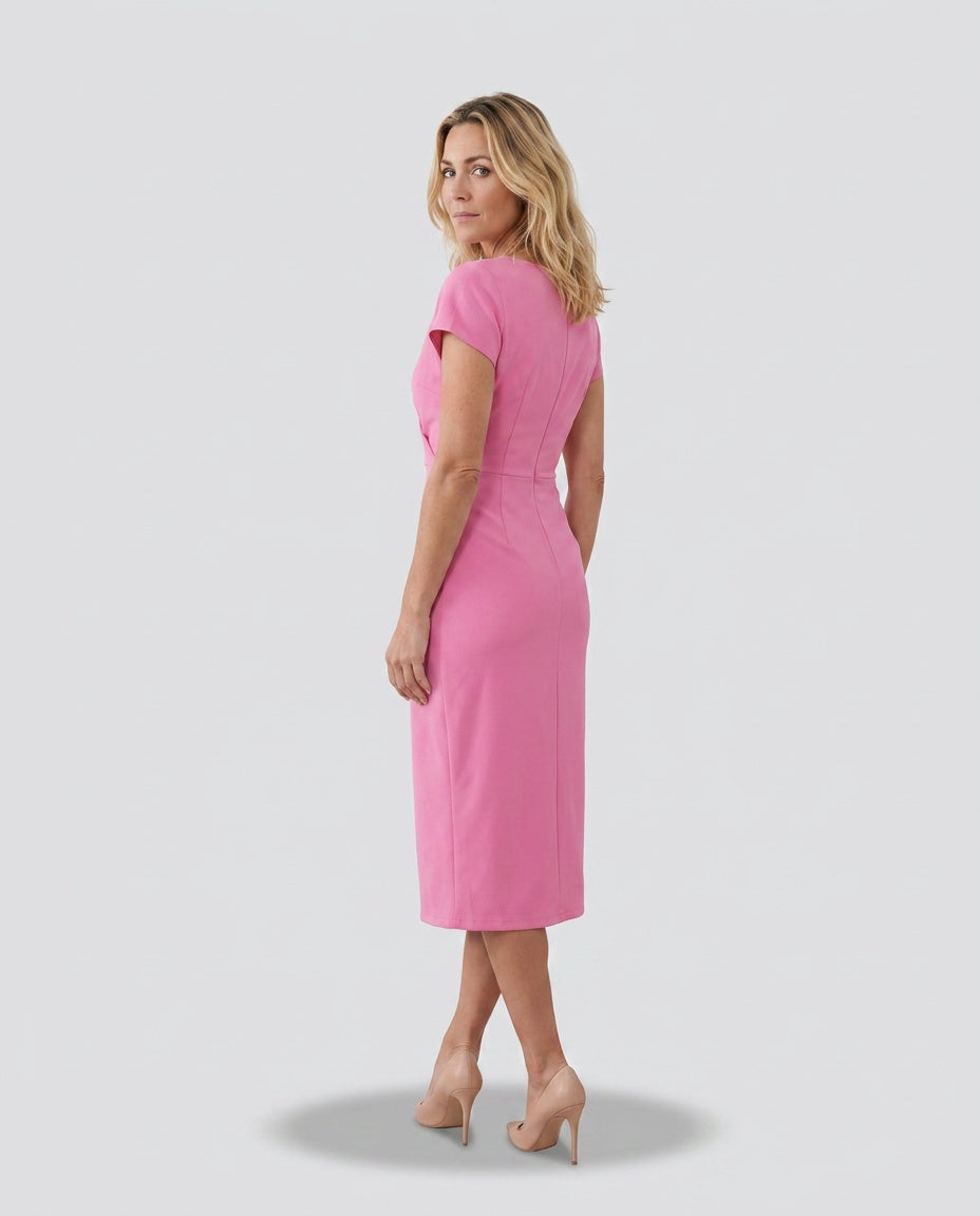 Eugenia | Draped Wrap Midi Dress