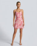 Lola | Floral Cowl Neck Slip Mini Dress