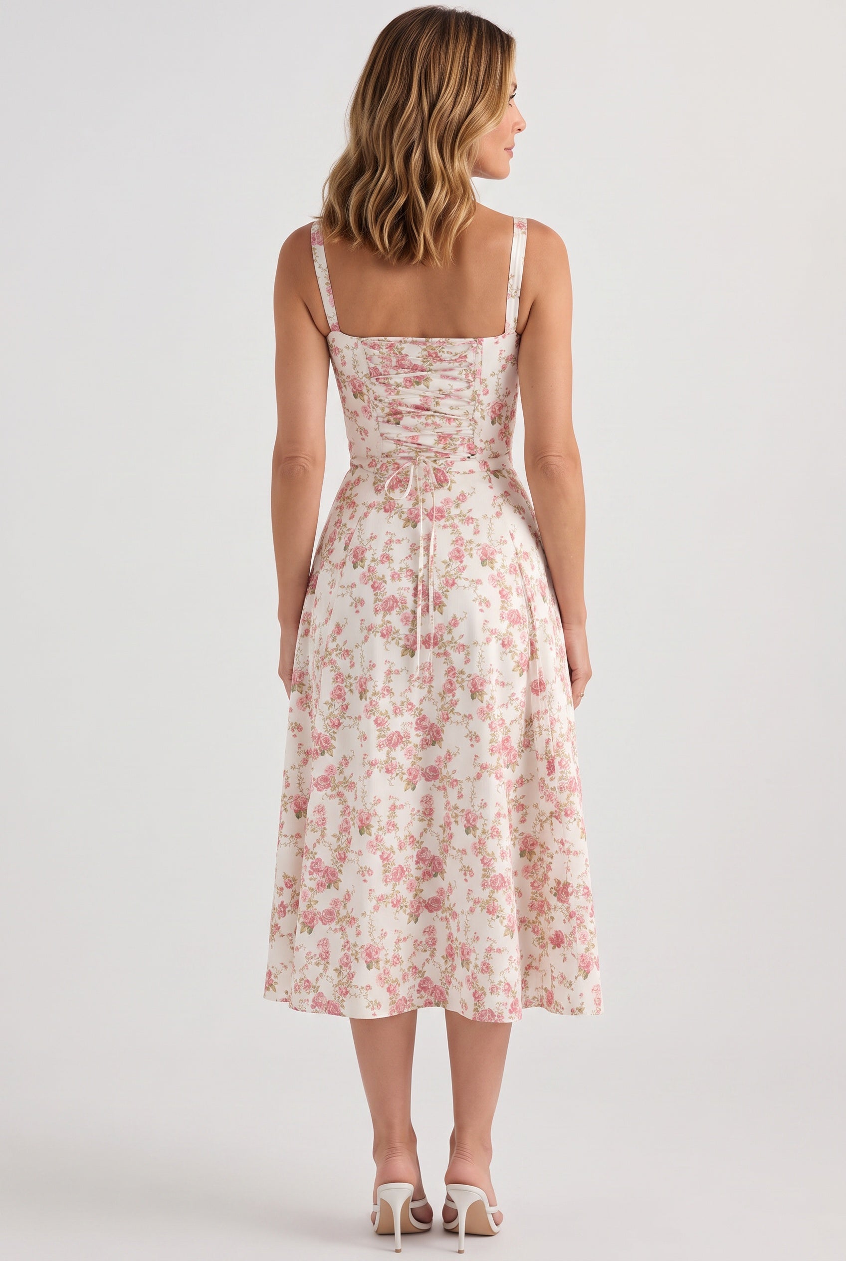 Thea | Fitted Defined-Waist Midi Dress
